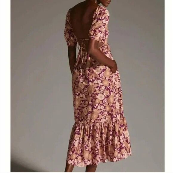 Favorite Daughter Vintage Multi Floral Puff Sleeve Maxi Dress Size 4 NWT - Picture 2 of 13